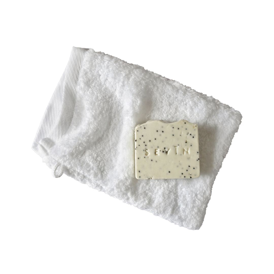 SEVIN London White Bath Mitt